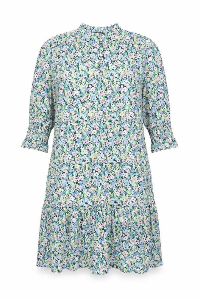 Front view of Marks & Spencer Women’s Multicoloured Floral Shift Dress, size UK 6
