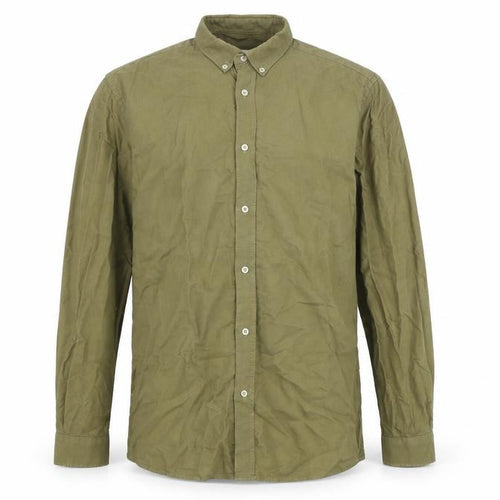 Zara Men’s Green Relaxed Fit Long Sleeve Button-Up Shirt Size S