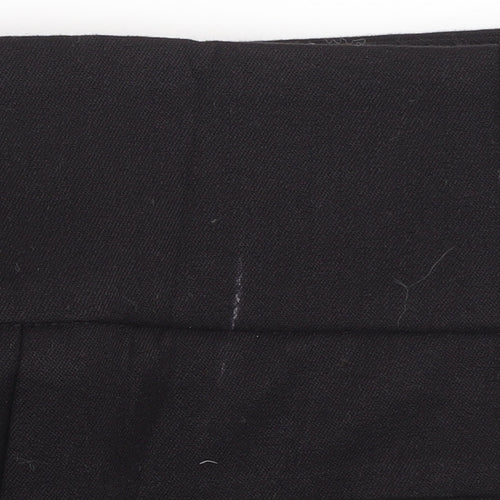 Next Womens Black Size 10 Regular Tapered Trousers Polyester Blend