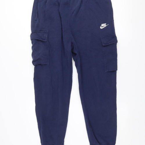 Nike Men's Blue Fleece Jogger Sweatpants L Regular Fit