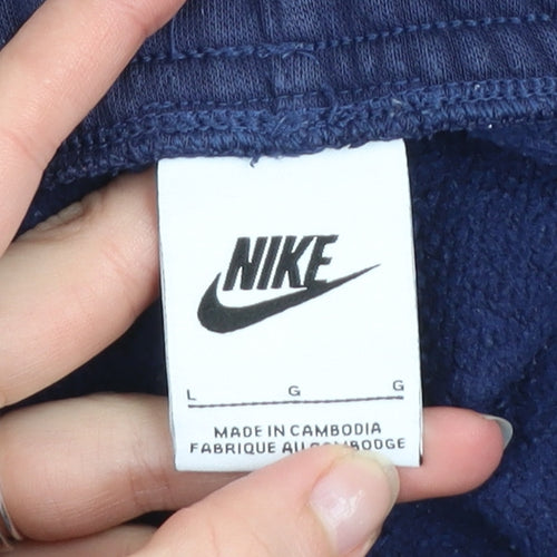 Nike Men's Blue Fleece Jogger Sweatpants L Regular Fit