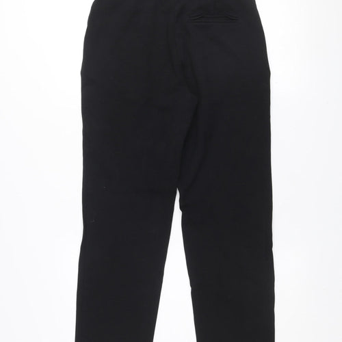 Marks and Spencer Women's Black Size 10 Regular Straight Leg Stretch Trousers