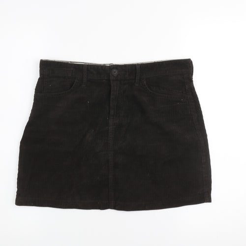Marks and Spencer Women Brown Corduroy Short Skirt UK 10