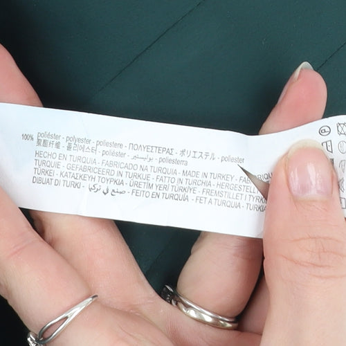 Zara Women’s Green Short Satin Pencil Skirt Size L High Rise