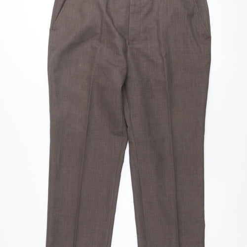Cotton Traders Men's Brown 38 Classic Fit Straight Dress Pants