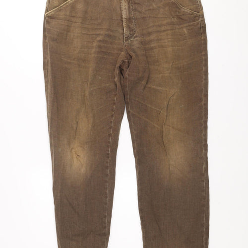Meyer Men's Brown Chicago Chino Trousers Size 36/32 Cotton Blend
