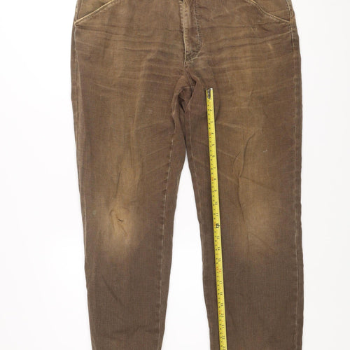 Meyer Men's Brown Chicago Chino Trousers Size 36/32 Cotton Blend