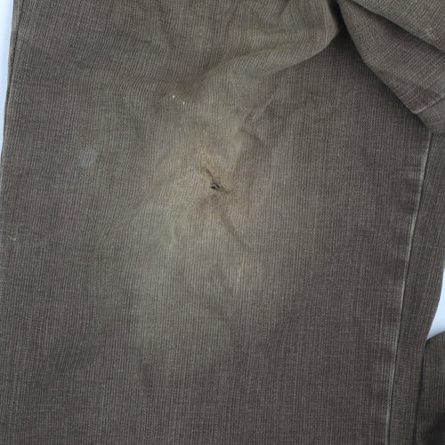 Meyer Men's Brown Chicago Chino Trousers Size 36/32 Cotton Blend