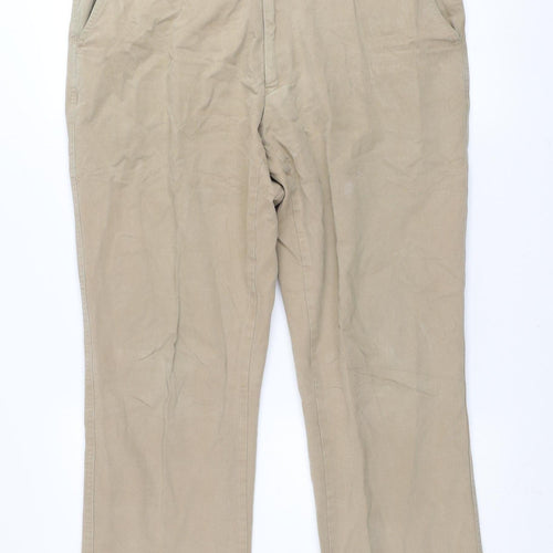 Remus Uomo Men's Beige Chino Trousers Size 34 Regular Fit