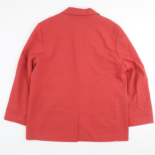 Zara Men's Red 2XL Classic Blazer Jacket Smart Twill Polyester