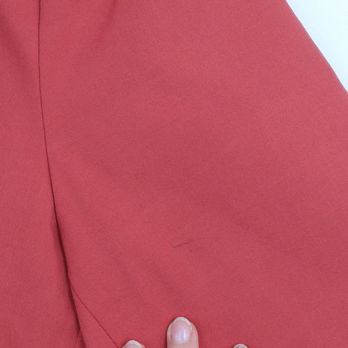 Zara Men's Red 2XL Classic Blazer Jacket Smart Twill Polyester