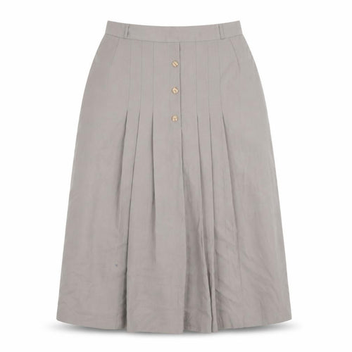 St. Bernard Women Beige Size 16 Pleated Midi Wool Blend Skirt