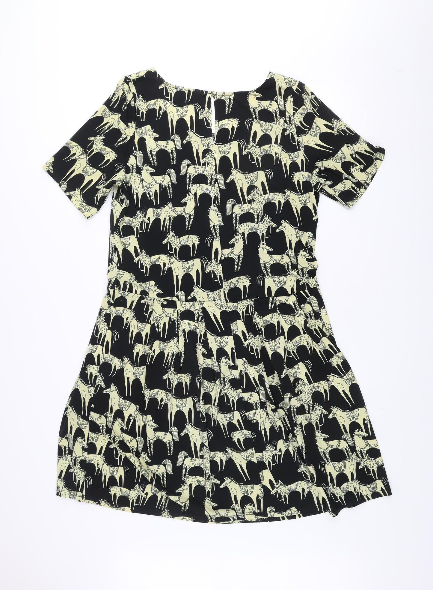 Tallgirls Womens Black Abstract Print Ruched Bodycon Dress M Tall