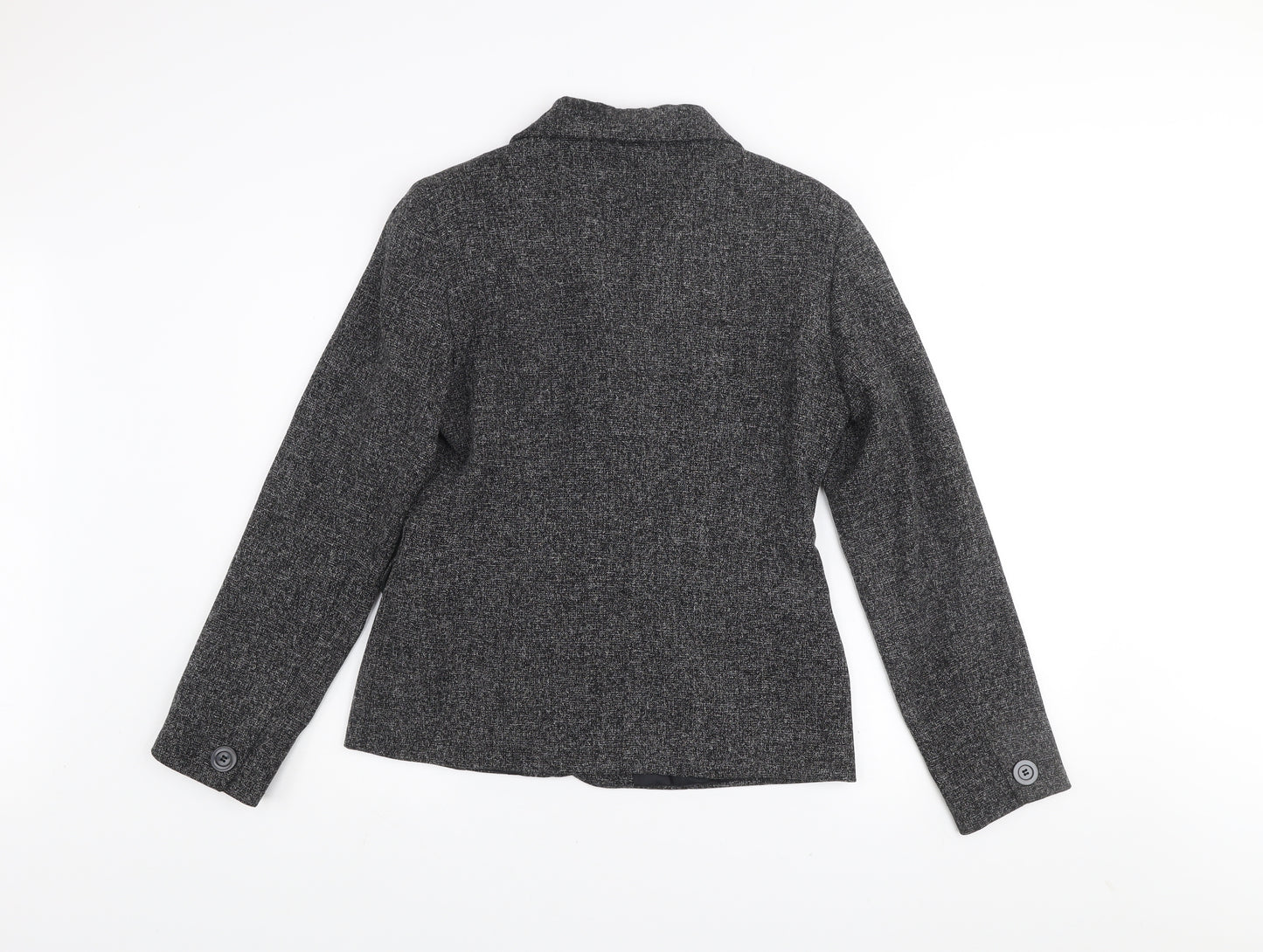E-vie Womens Grey Size 12 Classic Blazer Jacket