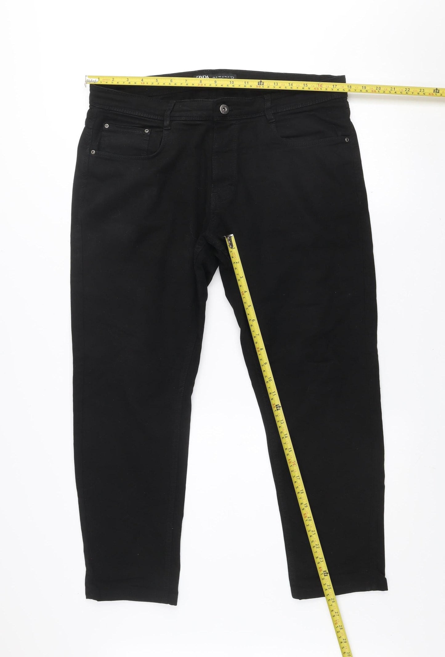 Zara Men Black Slim Fit Straight Jeans Size 32 Denim