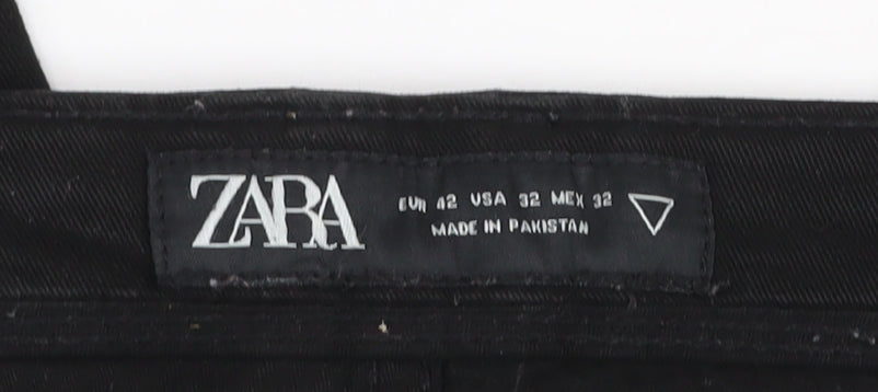Zara Men Black Slim Fit Straight Jeans Size 32 Denim