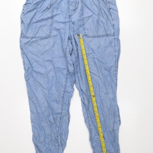Dunnes Women Blue Cropped Relaxed Tencel Denim Jeans M