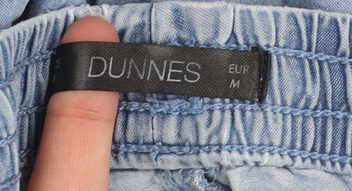 Dunnes Women Blue Cropped Relaxed Tencel Denim Jeans M