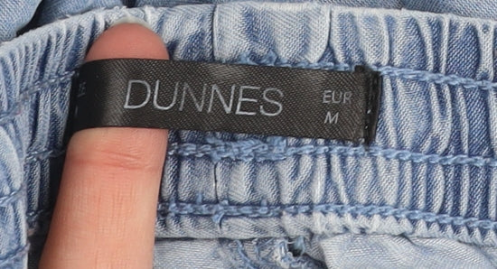 Dunnes Women Blue Cropped Relaxed Tencel Denim Jeans M