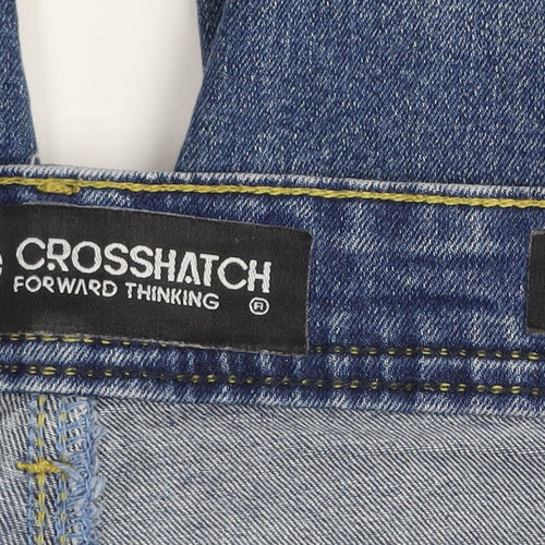 Crosshatch Men's Blue Straight Denim Jeans Size 34R Cotton Blend
