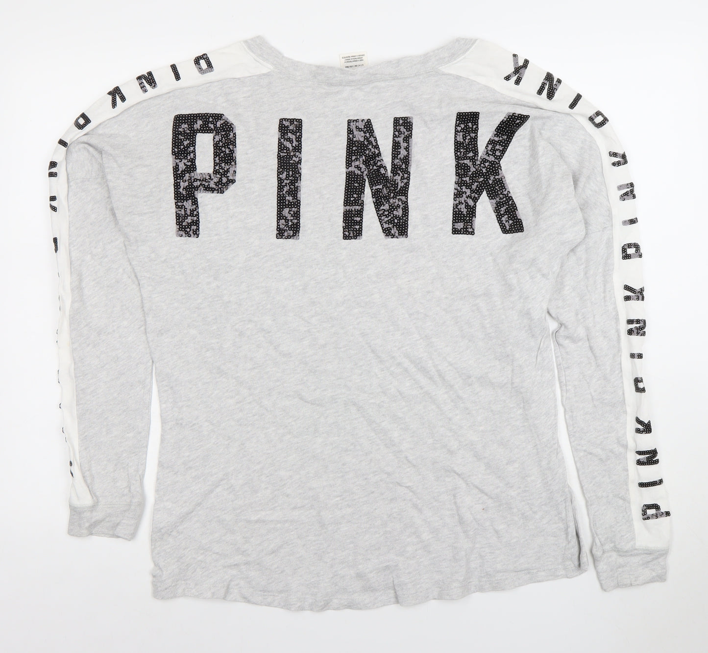 Victoria’s Secret PINK Womens Grey Long Sleeve Pullover Sweatshirt S