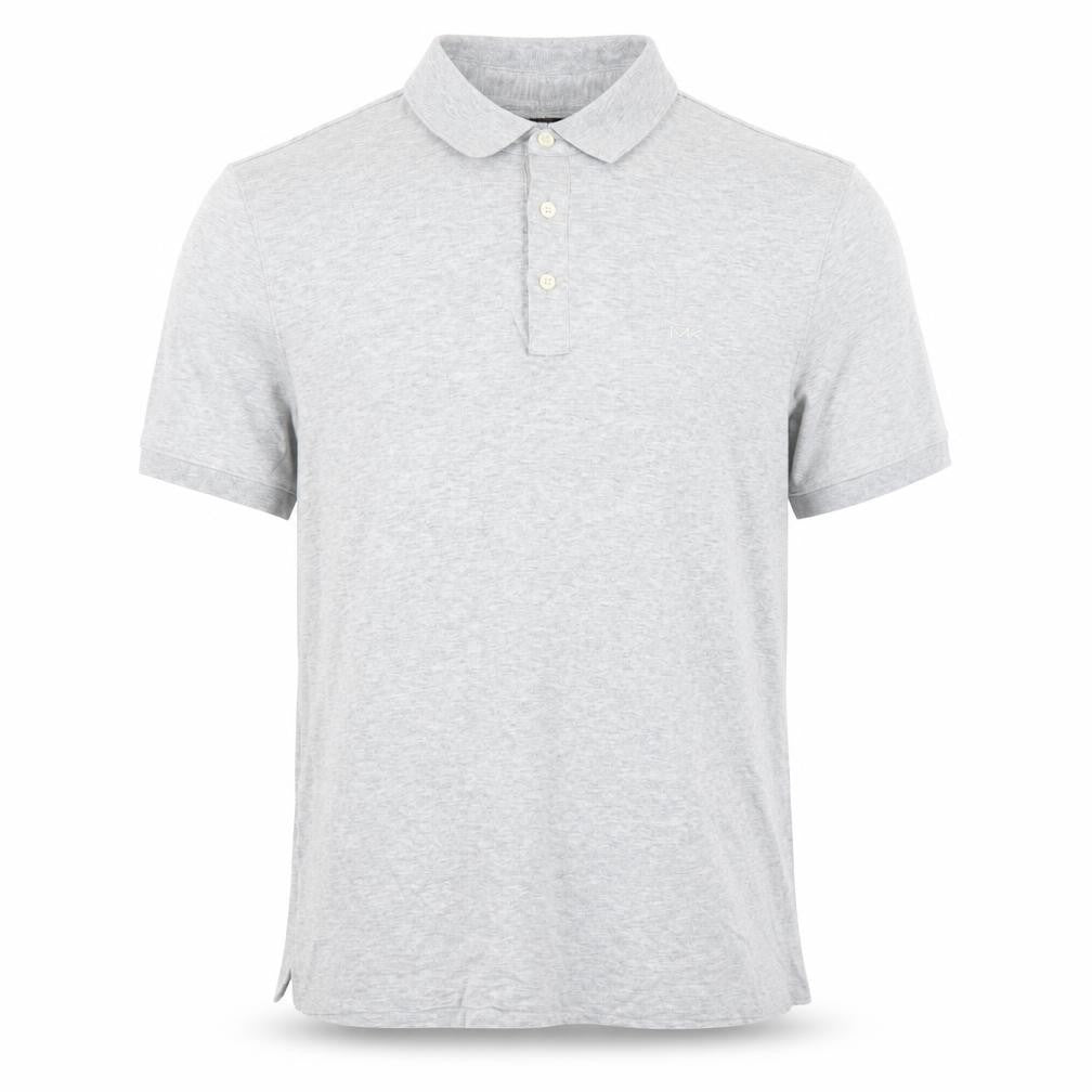 Michael Kors Men's Grey Cotton Short Sleeve Polo Shirt Size S