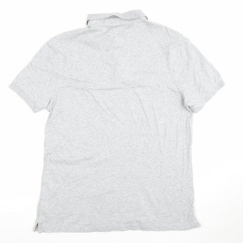 Michael Kors Men's Grey Cotton Short Sleeve Polo Shirt Size S