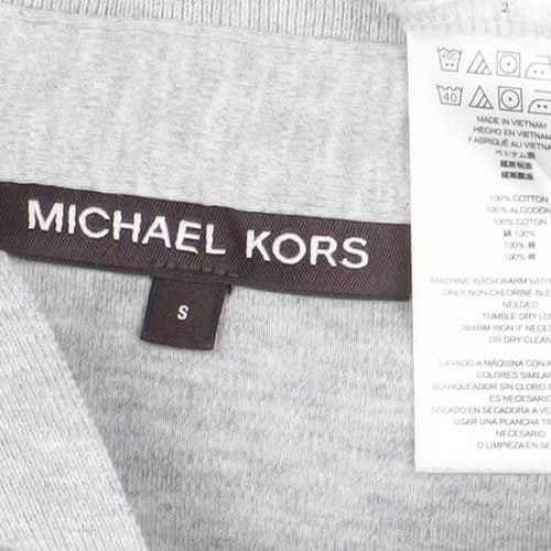 Michael Kors Men's Grey Cotton Short Sleeve Polo Shirt Size S