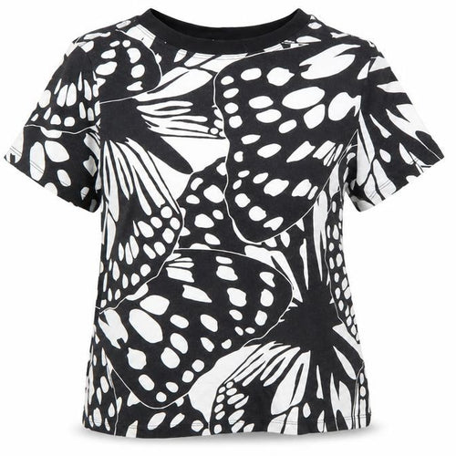 Next Womens Black Butterfly Print Cotton T-Shirt Size 6