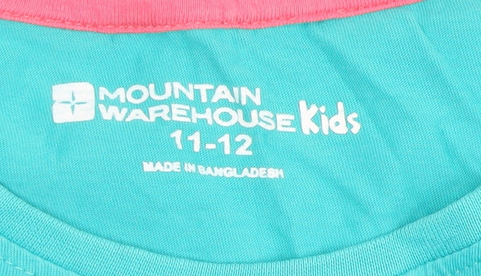 Mountain Warehouse Boys Blue Long Sleeve Cats in Hats T-Shirt 11-12 Years