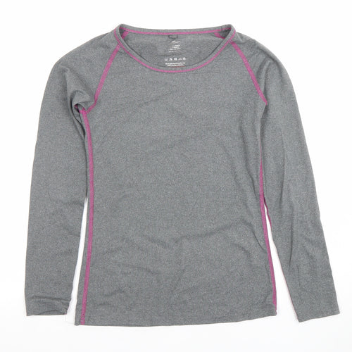 Crane Girls Grey Long Sleeve Active Sports T-Shirt 11-12 Years Lightweight Stretch