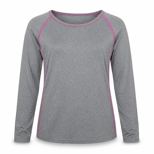Crane Girls Grey Long Sleeve Active Sports T-Shirt 11-12 Years Lightweight Stretch