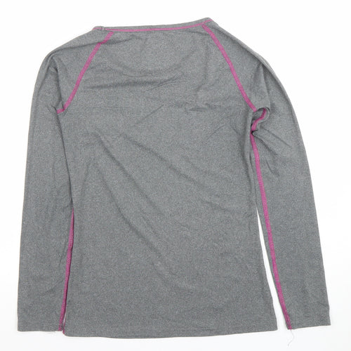 Crane Girls Grey Long Sleeve Active Sports T-Shirt 11-12 Years Lightweight Stretch