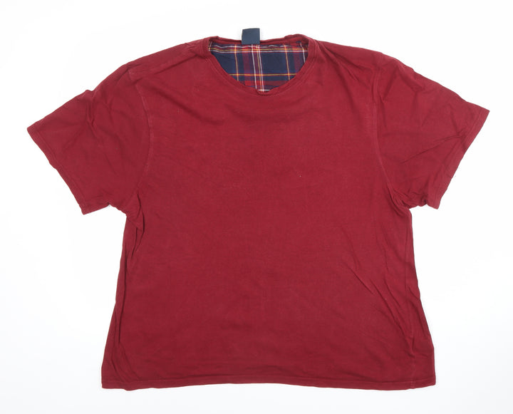 CargoBay Men's Red Cotton Crew Neck Short Sleeve T-Shirt Size L