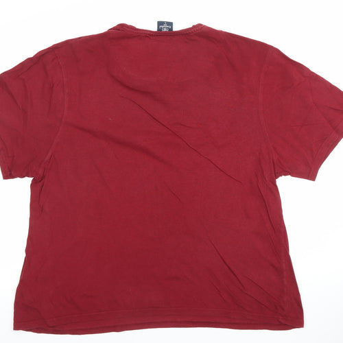 CargoBay Men's Red Cotton Crew Neck Short Sleeve T-Shirt Size L