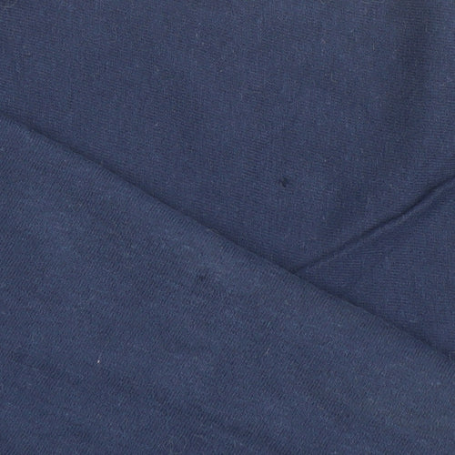 Superdry Womens Blue Embroidered Logo Cotton T-Shirt Size 10