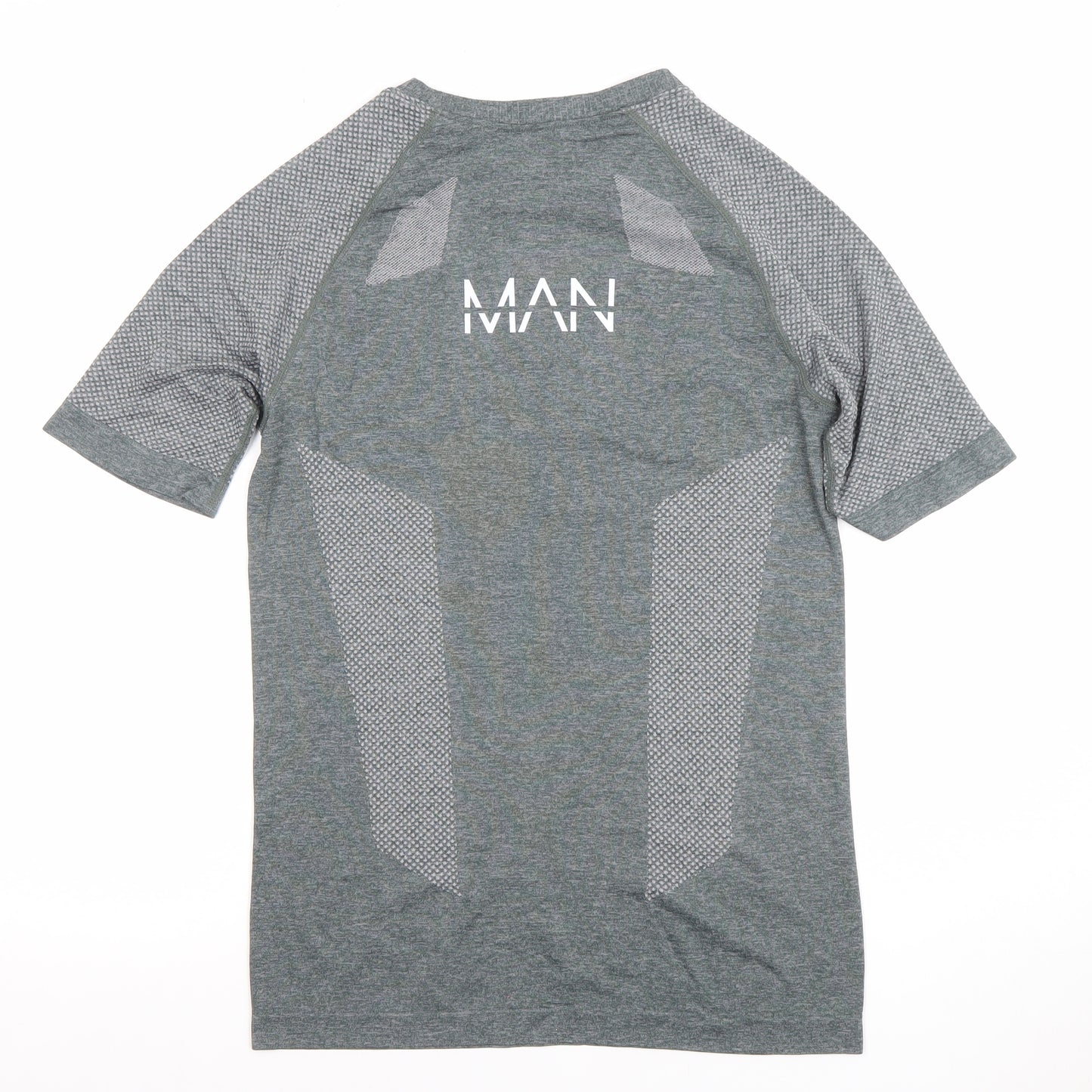 MAN Active Grey Short Sleeve Slim Fit Gym T-Shirt Size S