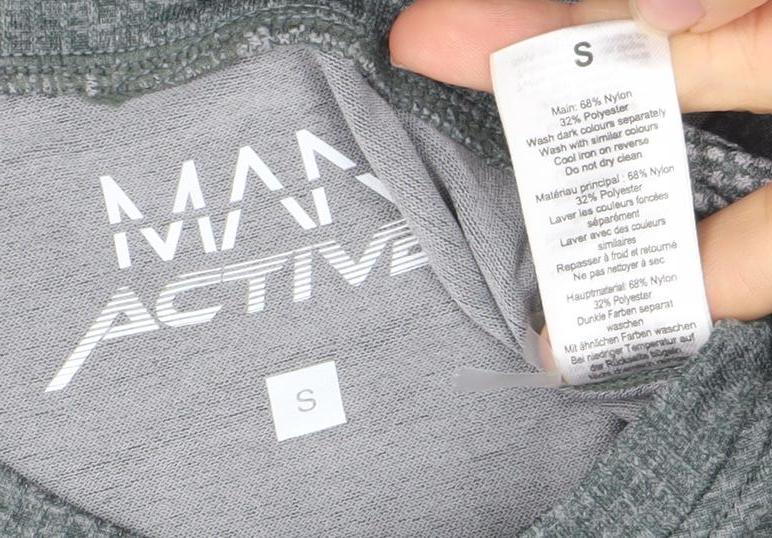 MAN Active Grey Short Sleeve Slim Fit Gym T-Shirt Size S