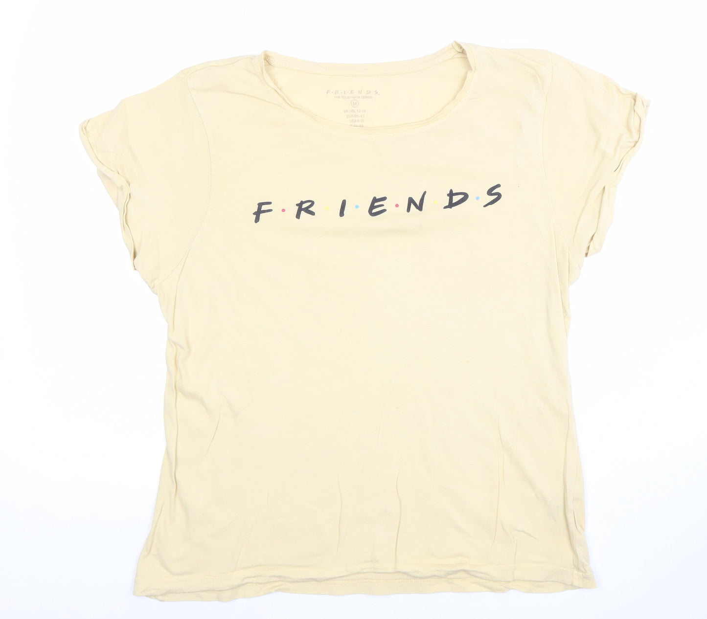 Women's Beige Friends TV Show Nightshirt T-Shirt Style Size 12-14