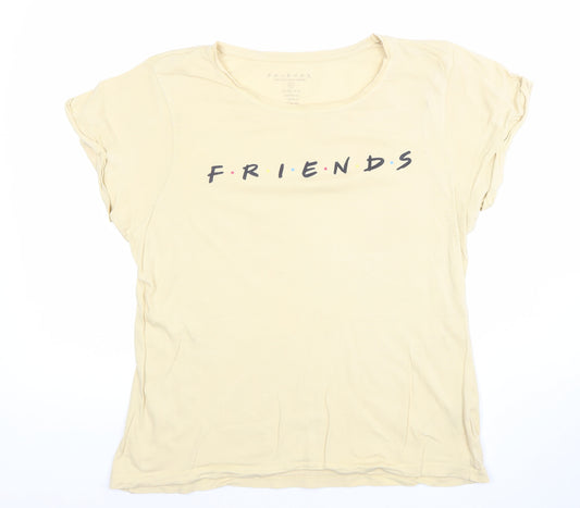 Women's Beige Friends TV Show Nightshirt T-Shirt Style Size 12-14