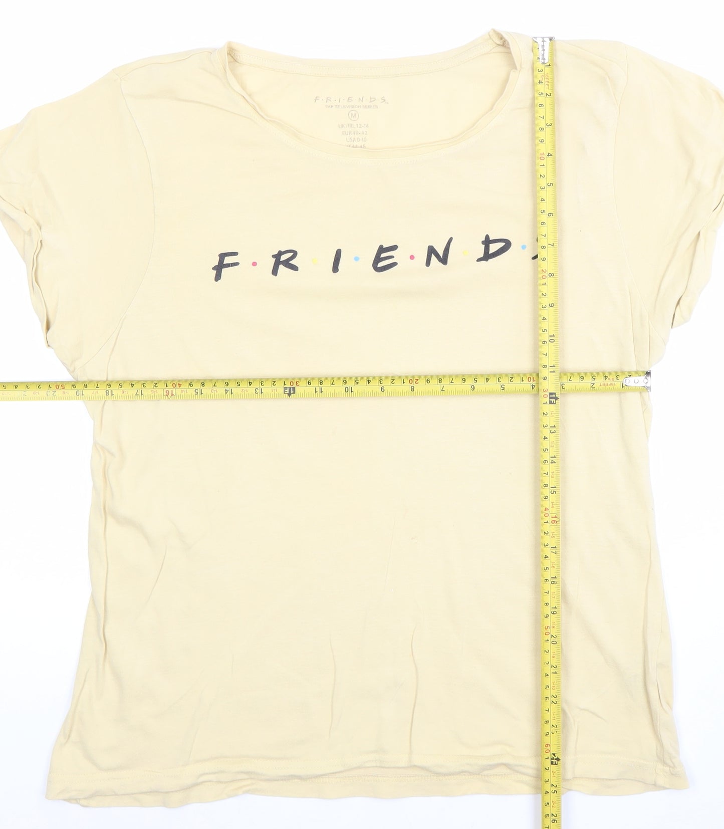 Women's Beige Friends TV Show Nightshirt T-Shirt Style Size 12-14