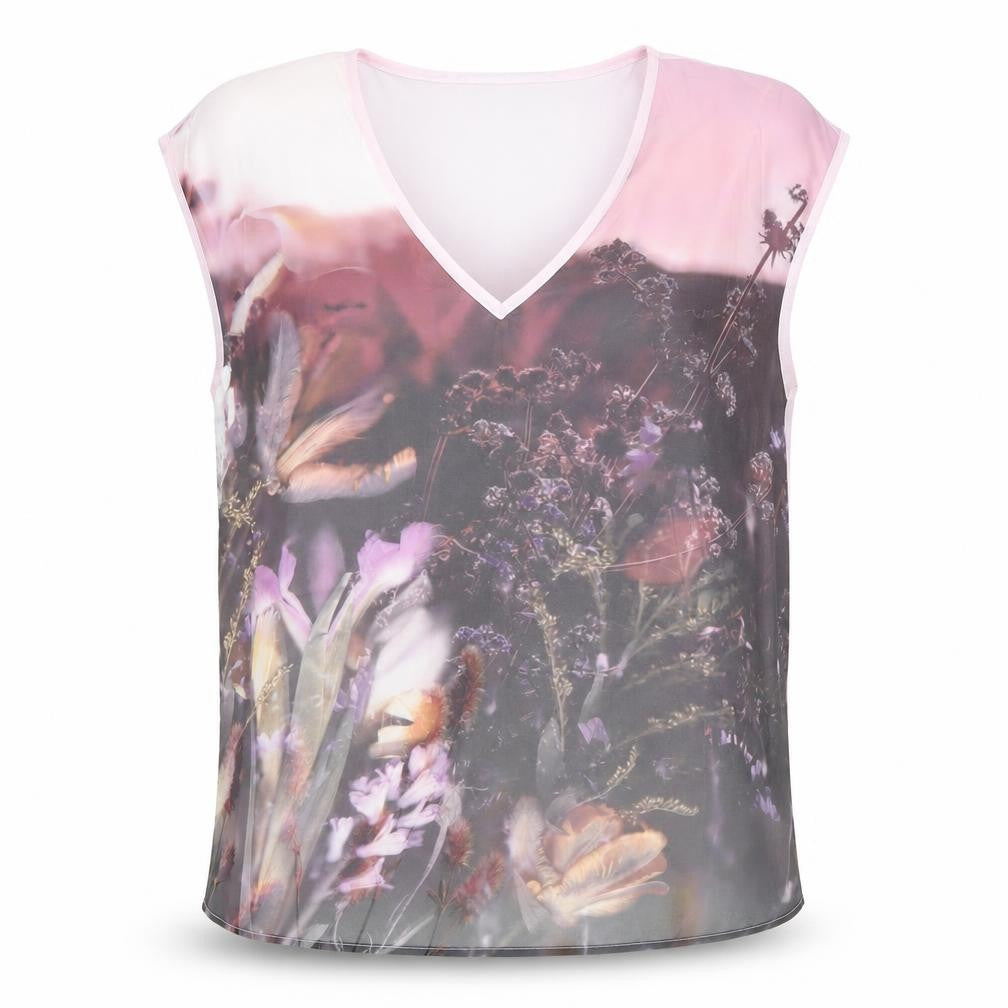 Next Women’s Pink Floral Chiffon Sleeveless Blouse Size 8