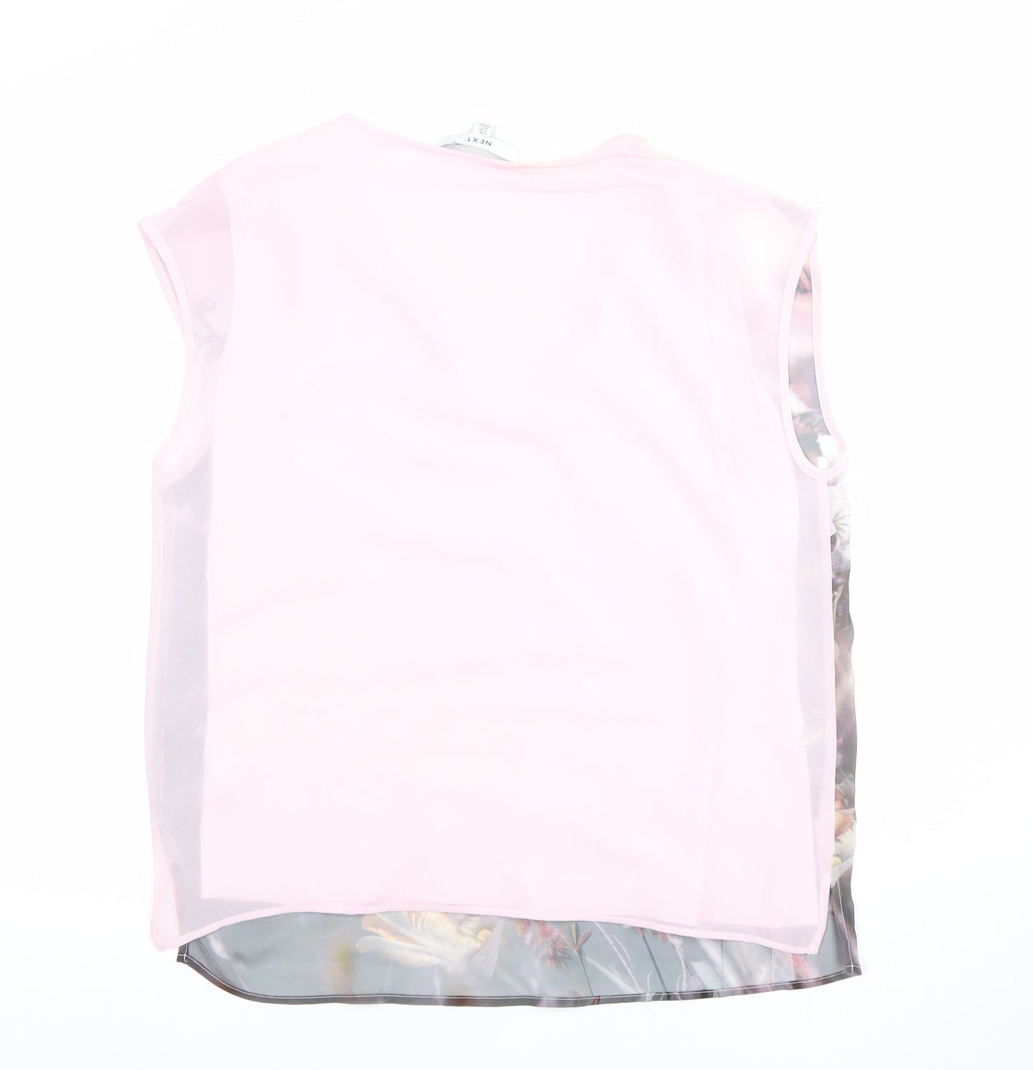 Next Women’s Pink Floral Chiffon Sleeveless Blouse Size 8