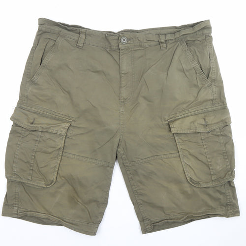 Dunnes Stores Men’s Khaki Green Cargo Shorts 40in Waist Cotton Blend