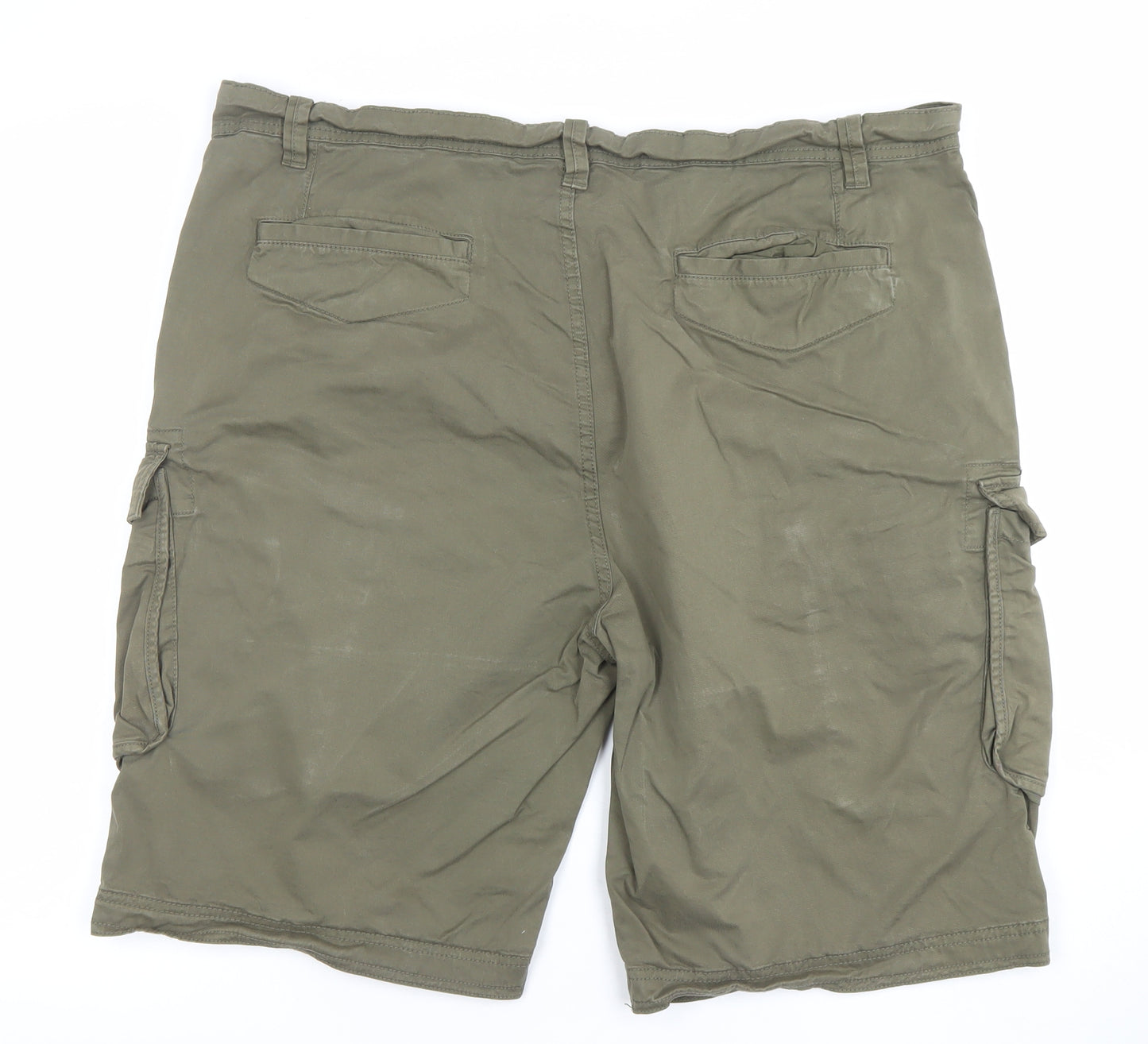 Dunnes Stores Men’s Khaki Green Cargo Shorts 40in Waist Cotton Blend