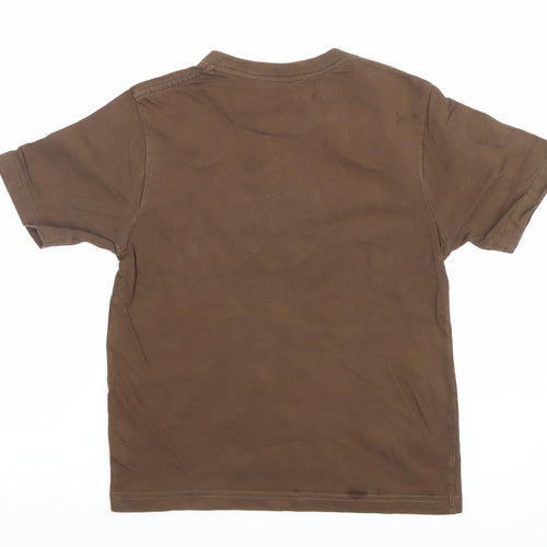 Timberland Boys Brown Graphic Short Sleeve T-Shirt Size 6 Years