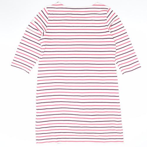 Joules Womens Multicoloured Stripe Shift Dress Size 16 3/4 Sleeve