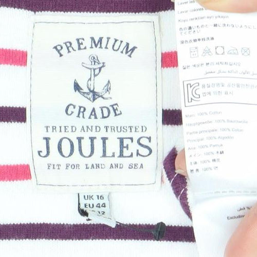 Joules Womens Multicoloured Stripe Shift Dress Size 16 3/4 Sleeve