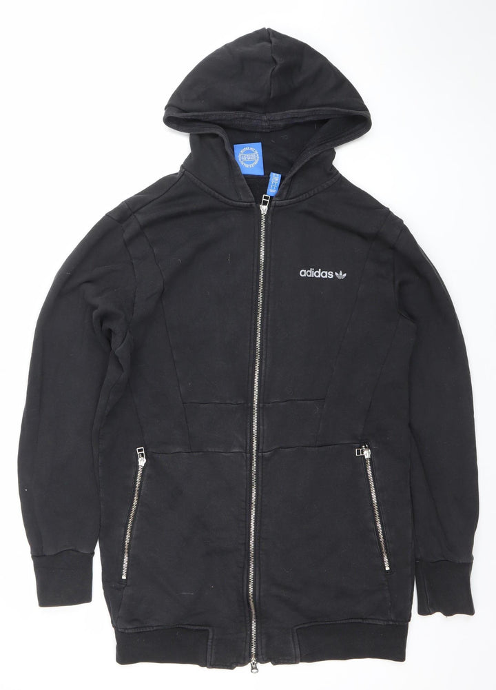 Adidas Men's Black Full Zip Hoodie Size S Cotton Sportswear
