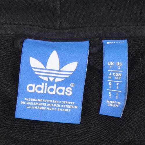 Adidas Men's Black Full Zip Hoodie Size S Cotton Sportswear